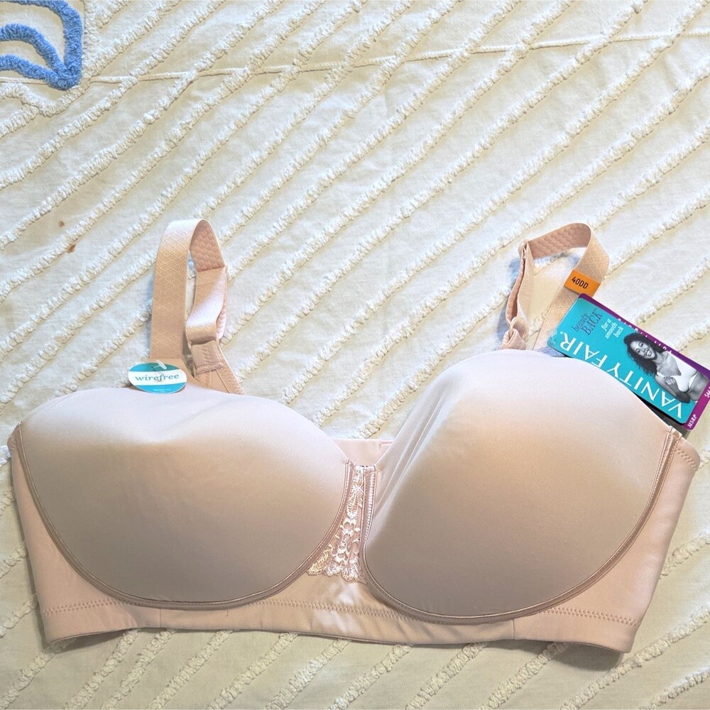 Vanity Fair Beauty Back Wireless T-Shirt Bra Beige 40DD Style 71380